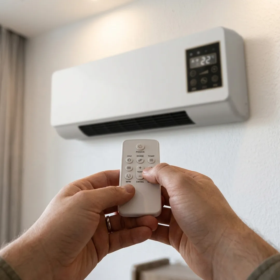 LifeGauge Breeze en mode rafraîchissement et chauffage dans un salon